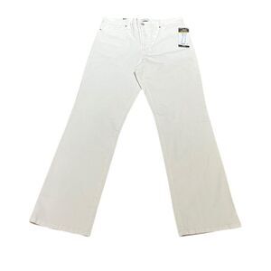 Sofia Vergara White Eden Super High Rise Slim Straight Denim Jeans, Size 12, NWT